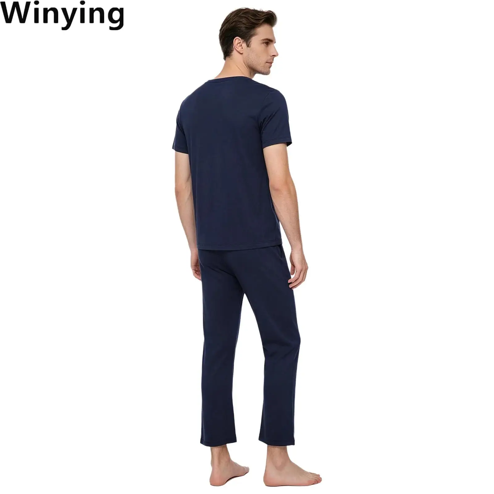 Men Yoga Dance Tee And Pants Outfit V Neck Short Sleeve T-shirt Top Elastic Waistband Straight-leg Trousers Set
Men Yoga Dance Tee And Pants Outfit V Neck Short Sleeve T-shirt Top Elastic Waistband Straight-leg Trousers Set