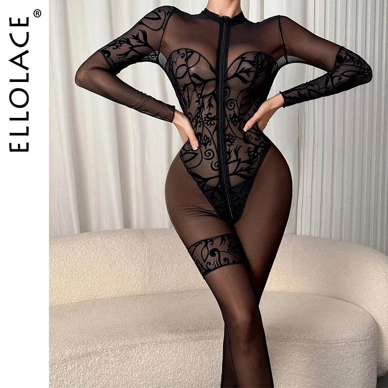 Ellolace Willowy Sexy Female Lingerie Porno Erotic Embroidered Zip Jumpsuit 2PC Set Long Sleeve Exclusive Patterns Body Thong
Ellolace Willowy Sexy Female Lingerie Porno Erotic Embroidered Zip Jumpsuit 2PC Set Long Sleeve Exclusive Patterns Body Thong