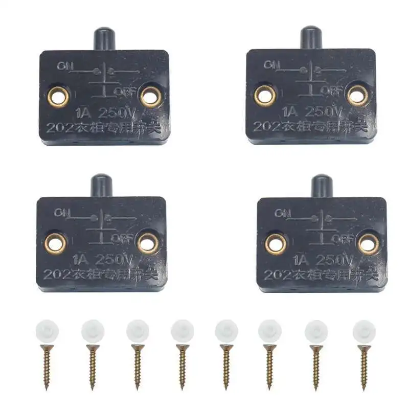 250V 1A On Off Cupboard Cabinet Wardrobe Push Button Momentary Door Light Switch(1 Pack)
250V 1A On Off Cupboard Cabinet Wardrobe Push Button Momentary Door Light Switch(1 Pack)