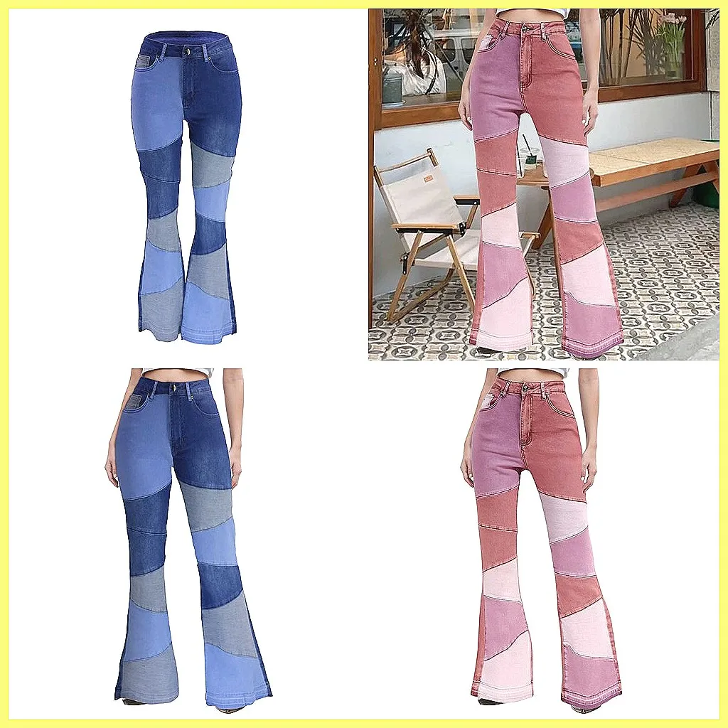 High Waisted Flare Jeans for Women, Stretch Patchwork Denim Pants, Elegant & Skinny Fit for Various Occasions
High Waisted Flare Jeans for Women, Stretch Patchwork Denim Pants, Elegant & Skinny Fit for Various Occasions
