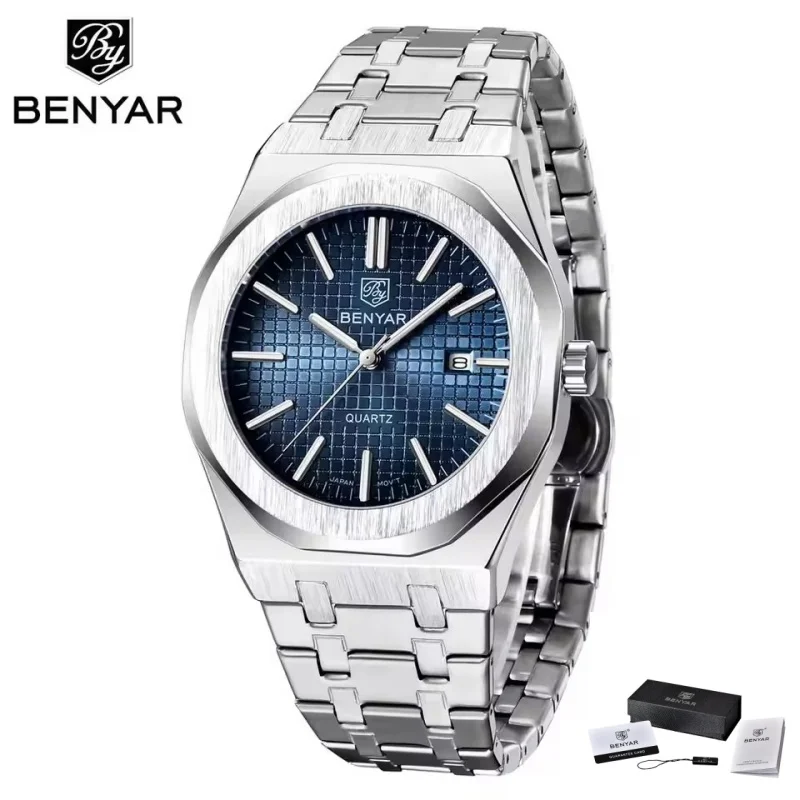 Мужские наручные часы BENYAR 5156, топовый бренд, модные, из нержавеющей стали, спортивные, деловые, кварцевые, Reloj 2026
Мужские наручные часы BENYAR 5156, топовый бренд, модные, из нержавеющей стали, спортивные, деловые, кварцевые, Reloj 2026