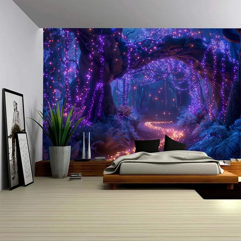 Dreamy Magic Forest Tapestry Mangrove Bedroom Fabric Mural Living Room Sofa Background Wall Decoration Poster
Dreamy Magic Forest Tapestry Mangrove Bedroom Fabric Mural Living Room Sofa Background Wall Decoration Poster