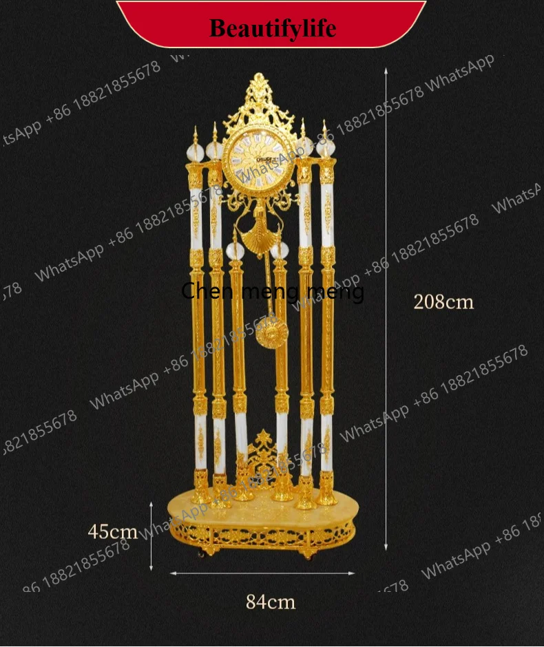 d178 Floor Room Floor Clock European Standing Golden Crystal Floor Clock Luxury Villa Standing Clock
d178 Floor Room Floor Clock European Standing Golden Crystal Floor Clock Luxury Villa Standing Clock