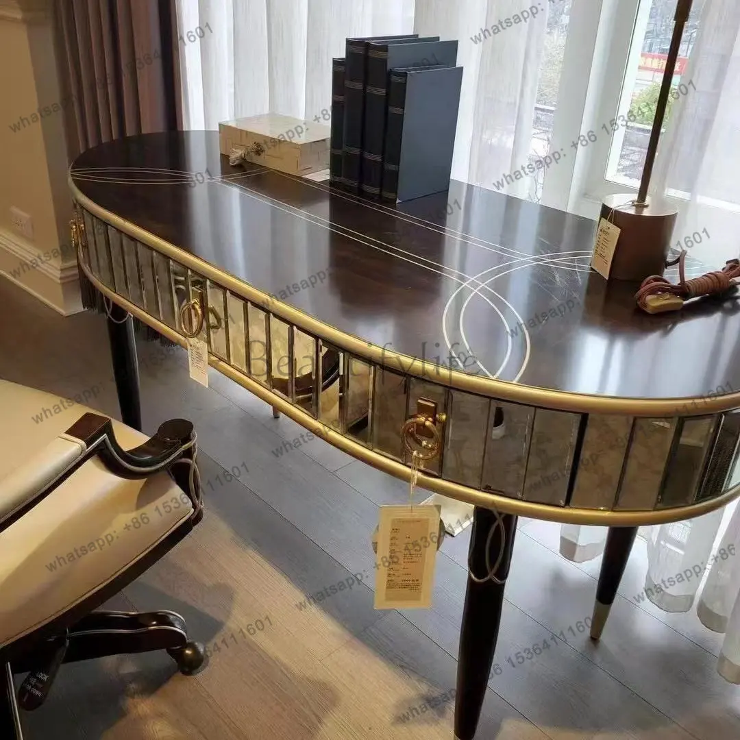 American light luxury desk light luxury solid wood desk customization
American light luxury desk light luxury solid wood desk customization