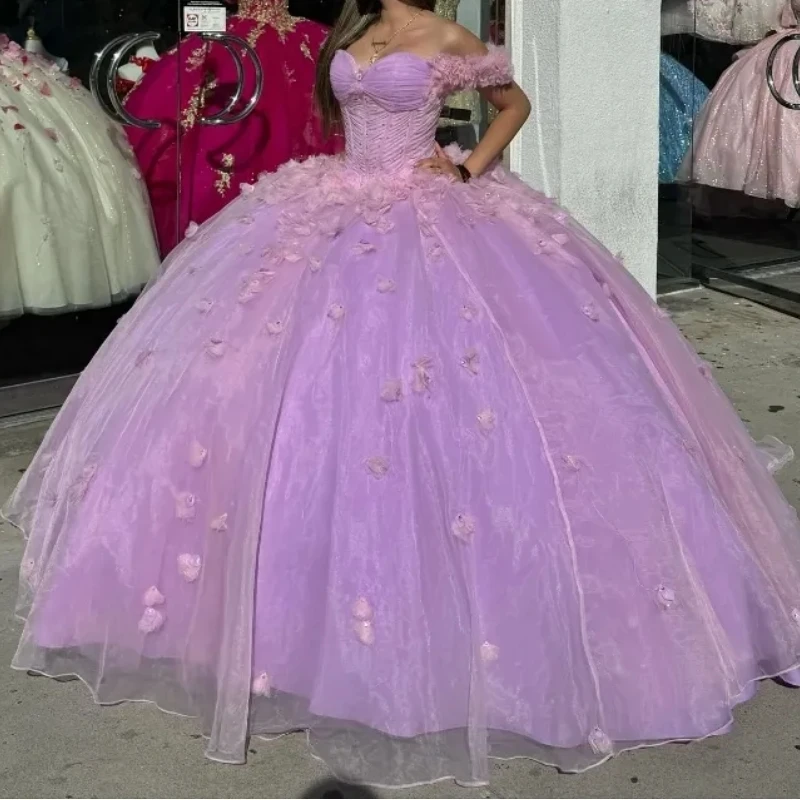Customized Lilac Quinceanera Dress Ball Gown Off The Shoulder Flowers Corset Sweet 16 15 Party Prom Wear Vestidos De XV Anos
Customized Lilac Quinceanera Dress Ball Gown Off The Shoulder Flowers Corset Sweet 16 15 Party Prom Wear Vestidos De XV Anos