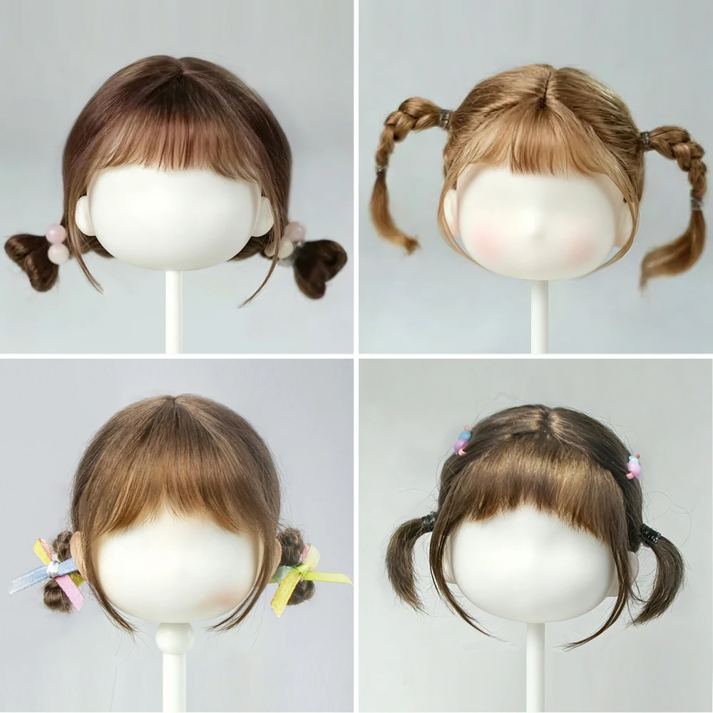 Ponytail hair student hair bun cute braided bangs half-tied mohair soft wig updo For Ob11 1/8 1/12 BJD Doll Accessories 5-6inch
Ponytail hair student hair bun cute braided bangs half-tied mohair soft wig updo For Ob11 1/8 1/12 BJD Doll Accessories 5-6inch