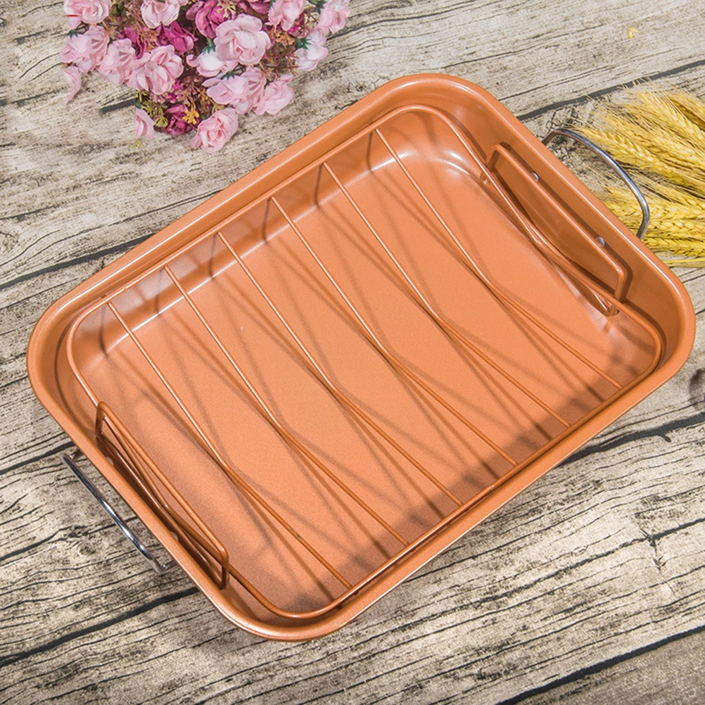 Rectangular Baking BBQ Tray Grid Rack Grilling Platter Non Stick Coating Baking Tray Bakeware Kitchen Tools
Rectangular Baking BBQ Tray Grid Rack Grilling Platter Non Stick Coating Baking Tray Bakeware Kitchen Tools