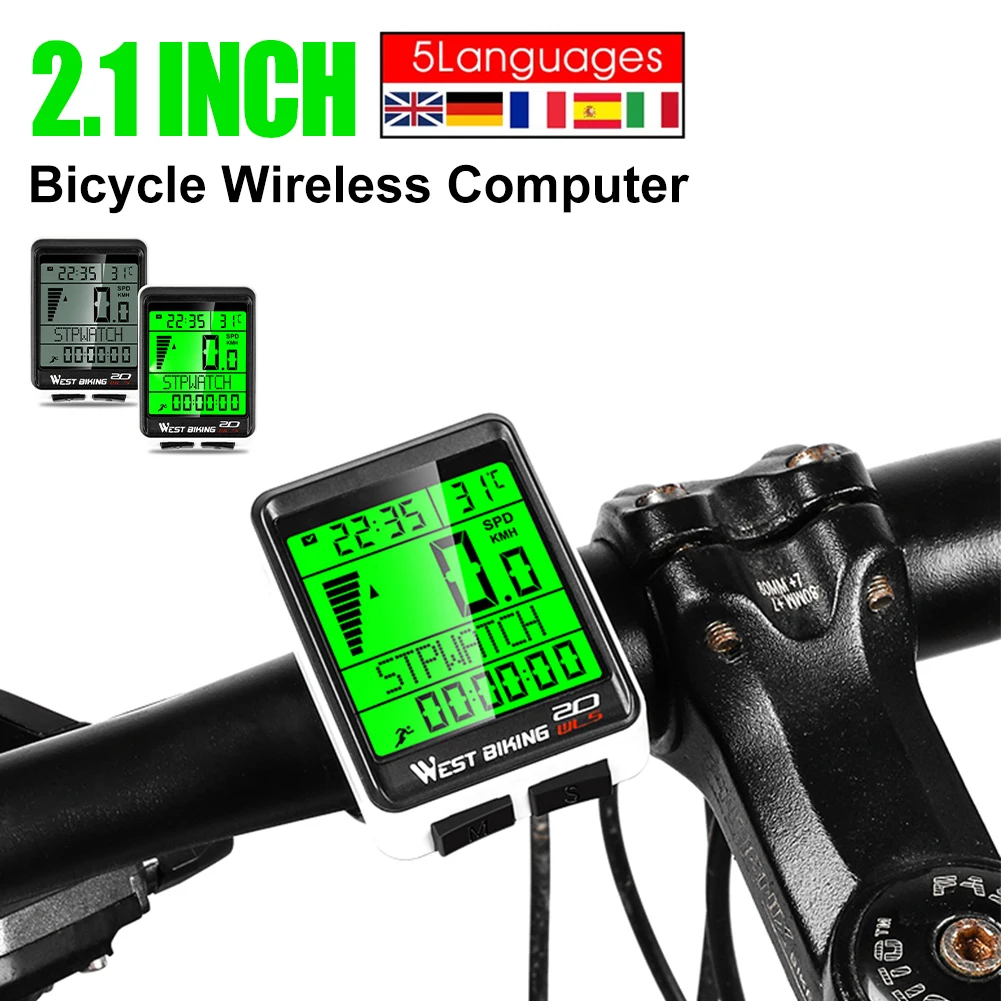 WEST BIKING Bicycle Wireless Computer MTB Road Bike Odometer Multifunction Cycling Stopwatch Speedometer Rainproof Bike Computer
WEST BIKING Bicycle Wireless Computer MTB Road Bike Odometer Multifunction Cycling Stopwatch Speedometer Rainproof Bike Computer