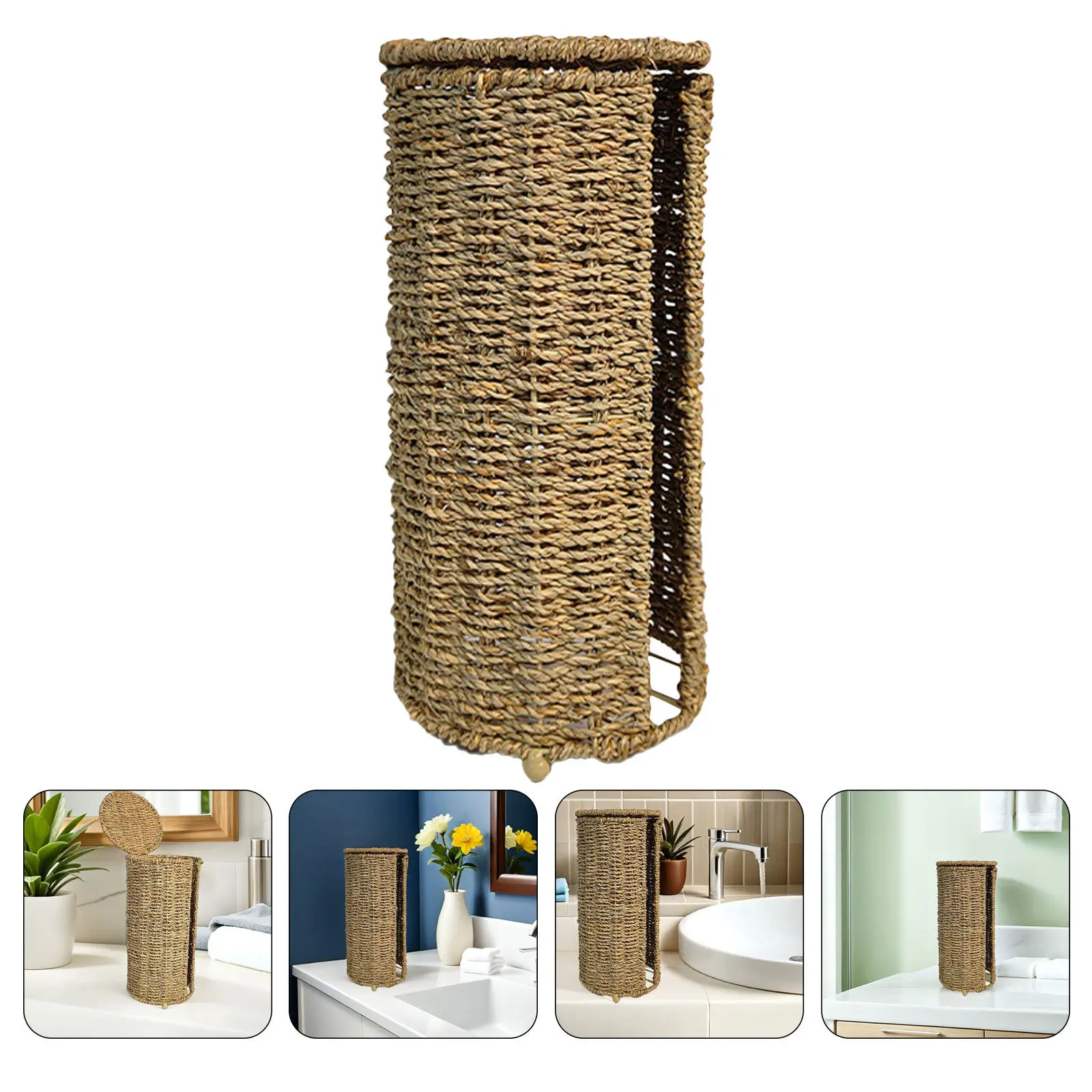 Natural Straw Tissue Basket Round Handwoven Lid Bathroom Toilet Paper Holder Storage Organizer Paper Woven Basket Bathroom
Natural Straw Tissue Basket Round Handwoven Lid Bathroom Toilet Paper Holder Storage Organizer Paper Woven Basket Bathroom