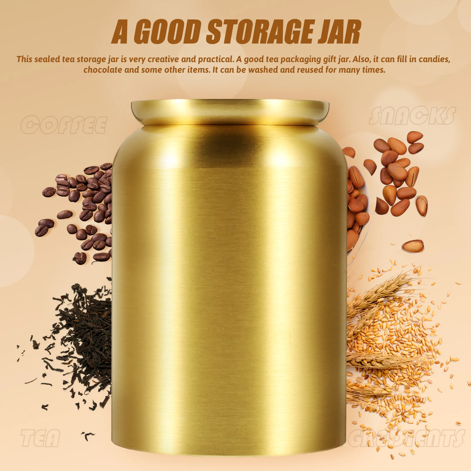 Airtight Copper Tea Storage Tank No Harmful Substances Easy Carry Multipurpose Jar For Loose Tea And Coffee Beans
Airtight Copper Tea Storage Tank No Harmful Substances Easy Carry Multipurpose Jar For Loose Tea And Coffee Beans