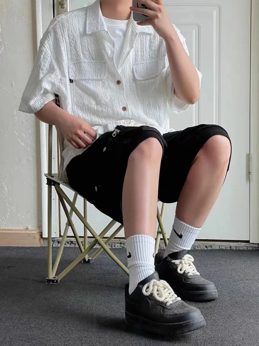 Cuban Collar ort Sve irt Loose Casual Sle Women's Faion Summer Artistic Neutral Loose Fit Collar Light Weight
Cuban Collar ort Sve irt Loose Casual Sle Women's Faion Summer Artistic Neutral Loose Fit Collar Light Weight
