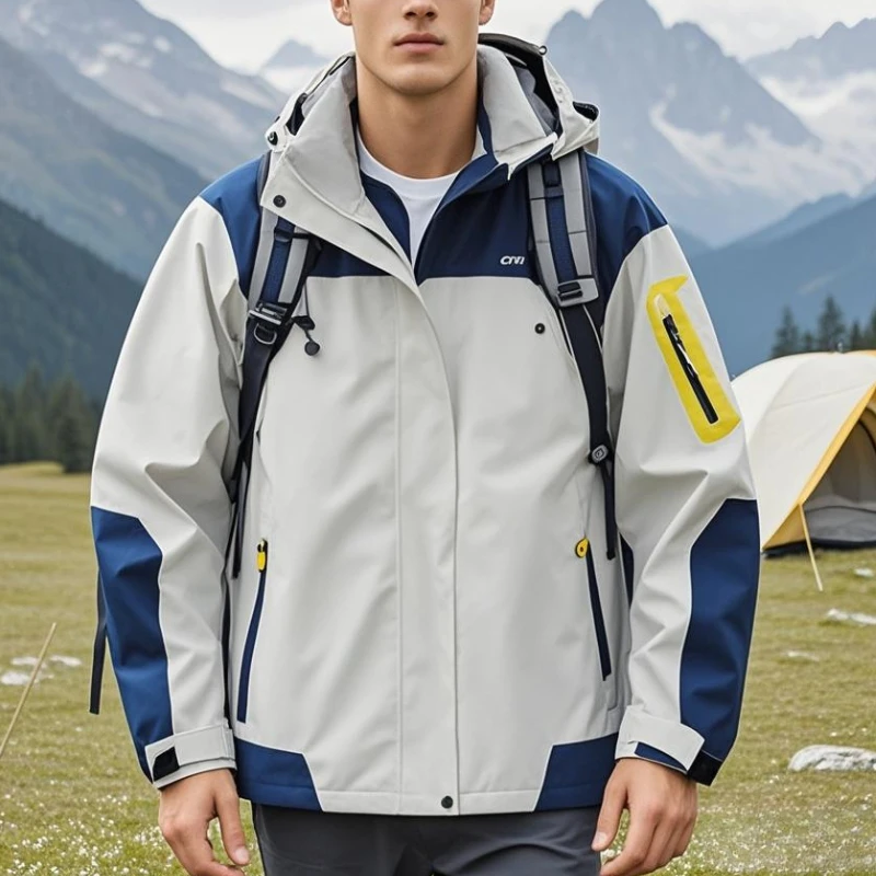Autumn Single-layer Camping Jacket Men's Hooded Hiking Coat Men Color Block Windbreaker Jackets Outdoor Mountaineering Coats
Autumn Single-layer Camping Jacket Men's Hooded Hiking Coat Men Color Block Windbreaker Jackets Outdoor Mountaineering Coats
