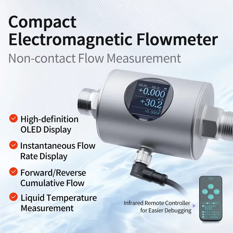 Anti-corrosive PTFE lined DN50 PVC electromagnetic flowmeter for chemical acid, alkali and slurry liquid measurement
Anti-corrosive PTFE lined DN50 PVC electromagnetic flowmeter for chemical acid, alkali and slurry liquid measurement