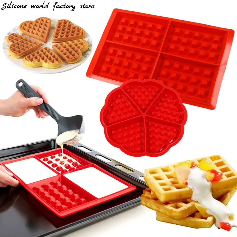 Silicone World Waffle Silicone Molds Cake Mold DIY Waffle Bakeware Square Round Baking Mold Pancake Baking Tray Kitchen Tools
Silicone World Waffle Silicone Molds Cake Mold DIY Waffle Bakeware Square Round Baking Mold Pancake Baking Tray Kitchen Tools