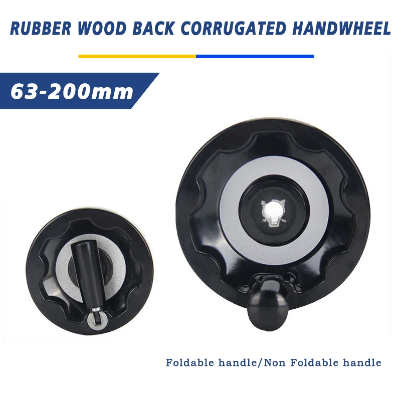 1pcs 63/80/100/125/160/200mm Bakelite jackscrew Hand Wheel Back corrugated handwheel for Milling Machine Lathe CNC 3D Printer
1pcs 63/80/100/125/160/200mm Bakelite jackscrew Hand Wheel Back corrugated handwheel for Milling Machine Lathe CNC 3D Printer