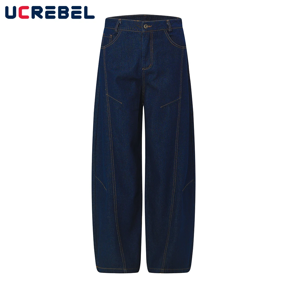 Retro Washed Jeans MensTop Stitch Pocket High Street Loose Wide leg Denim Scimitar Pants Men
Retro Washed Jeans MensTop Stitch Pocket High Street Loose Wide leg Denim Scimitar Pants Men