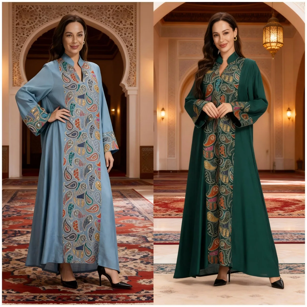 Eid Women Dress Abaya Embroidery Kaftan Muslim Party Dresses Jalabiya Islam Arab Long Robe Ramadan Vestidos Morocco Dubai Abayas
Eid Women Dress Abaya Embroidery Kaftan Muslim Party Dresses Jalabiya Islam Arab Long Robe Ramadan Vestidos Morocco Dubai Abayas
