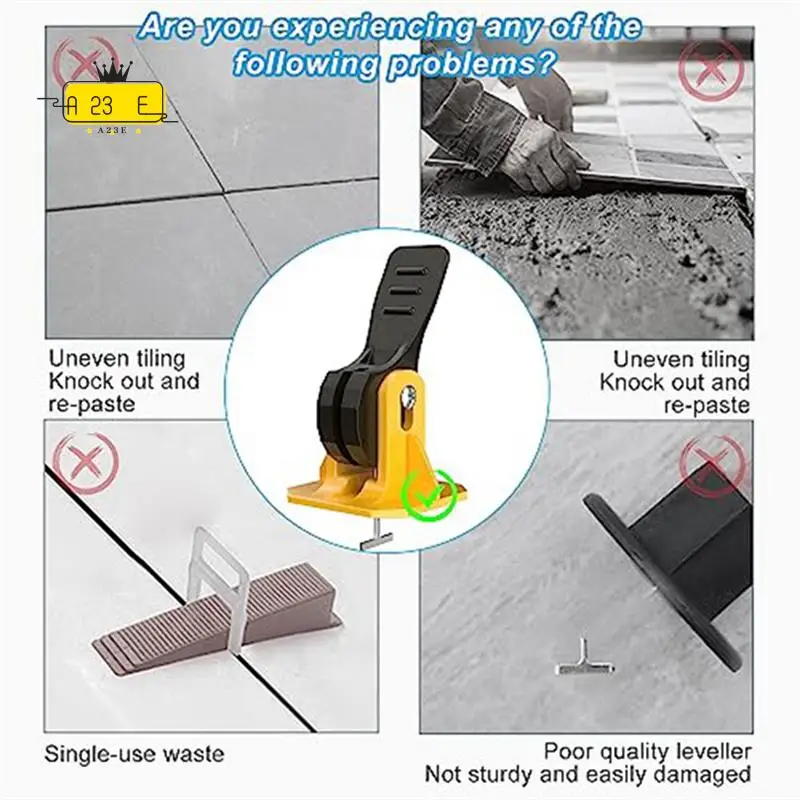 A23E-Tile Tools Tile Leveling Clips For Leveling Installation, Reusable Tile Leveling System
A23E-Tile Tools Tile Leveling Clips For Leveling Installation, Reusable Tile Leveling System