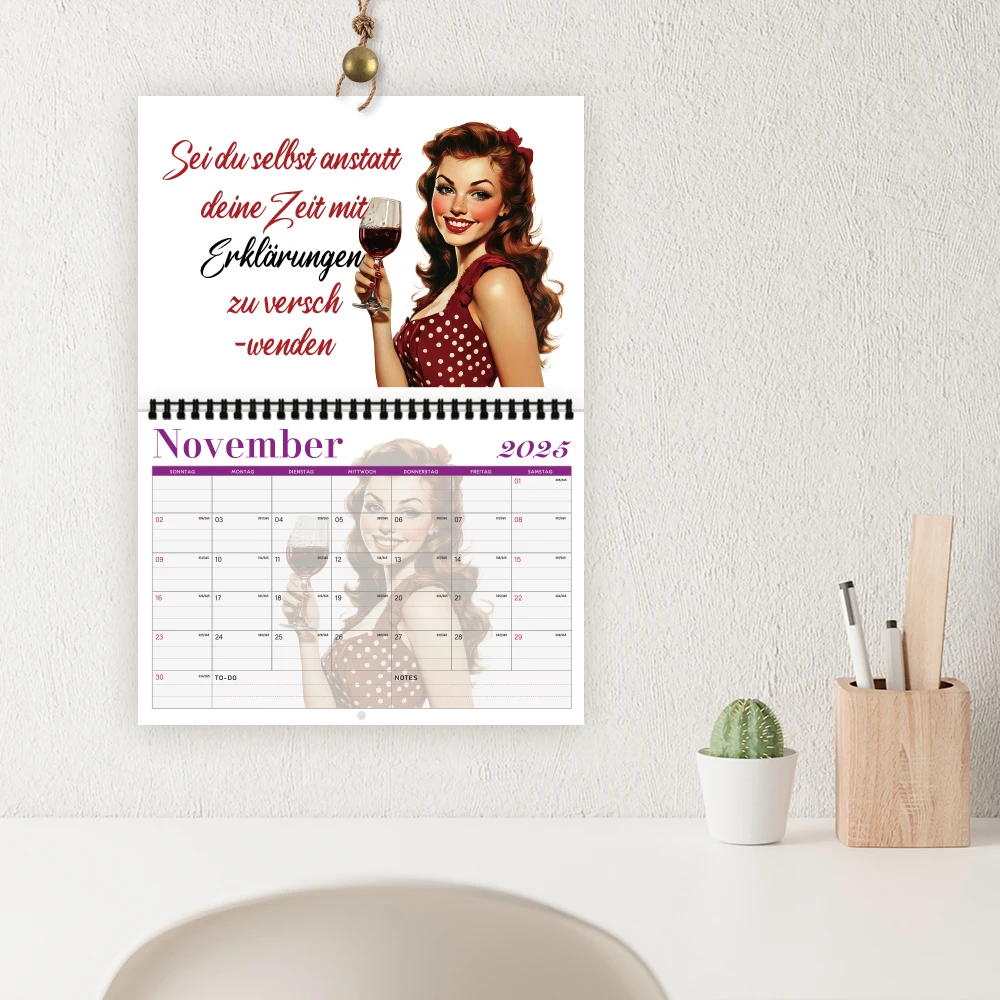 2025 Housewife Theme Calendar - 2025 Calendar, 2025 Wall Calendar, 12-Month Monthly Planner, German Holiday Edition
2025 Housewife Theme Calendar - 2025 Calendar, 2025 Wall Calendar, 12-Month Monthly Planner, German Holiday Edition