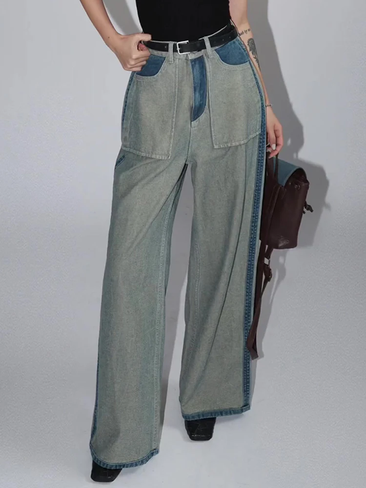 VGH Design High Waist Wide Leg Denim Pants Color Blo Retro Sle Floor Length Dra Women's Jeans Casual Loose Fit
VGH Design High Waist Wide Leg Denim Pants Color Blo Retro Sle Floor Length Dra Women's Jeans Casual Loose Fit