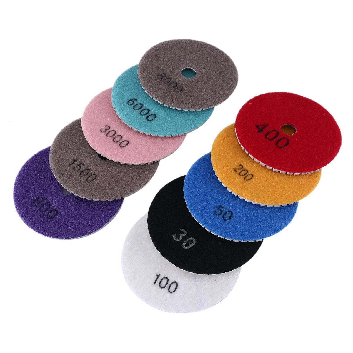 10PCS Diamond Polishing Pads 4 Inch 10 Packs 3/8inch-11 Backer Pad Polishing Kit Marble Polishing Kit
10PCS Diamond Polishing Pads 4 Inch 10 Packs 3/8inch-11 Backer Pad Polishing Kit Marble Polishing Kit