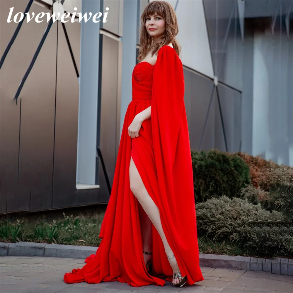 A Line Sweetheart Neck Formal Dresses With Cloak High Split Party Dress For Wedding Sexy Special Occasion Dresses robe soirée
A Line Sweetheart Neck Formal Dresses With Cloak High Split Party Dress For Wedding Sexy Special Occasion Dresses robe soirée