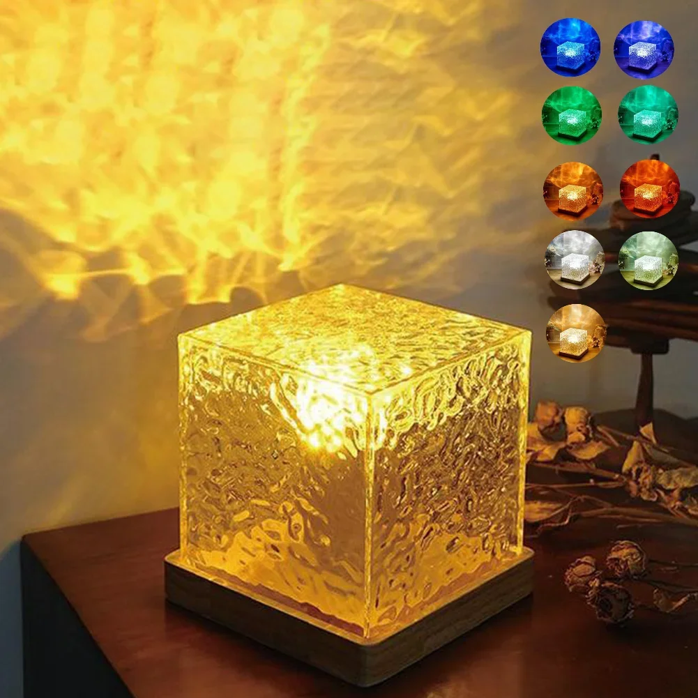 Dynamic Rotating Water Ripple Projector Night Light 16 Colors Flame Crystal Lamp for Living Room Study Bedroom Rotating Light
Dynamic Rotating Water Ripple Projector Night Light 16 Colors Flame Crystal Lamp for Living Room Study Bedroom Rotating Light