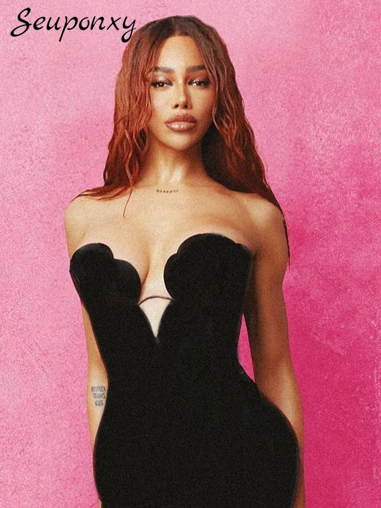 High Quality 2024 New Women'S Sexy Strapless Backless Hollow Black Bandage Mini Dress Elegant Cocktail Party Dress Vestitos
High Quality 2024 New Women'S Sexy Strapless Backless Hollow Black Bandage Mini Dress Elegant Cocktail Party Dress Vestitos