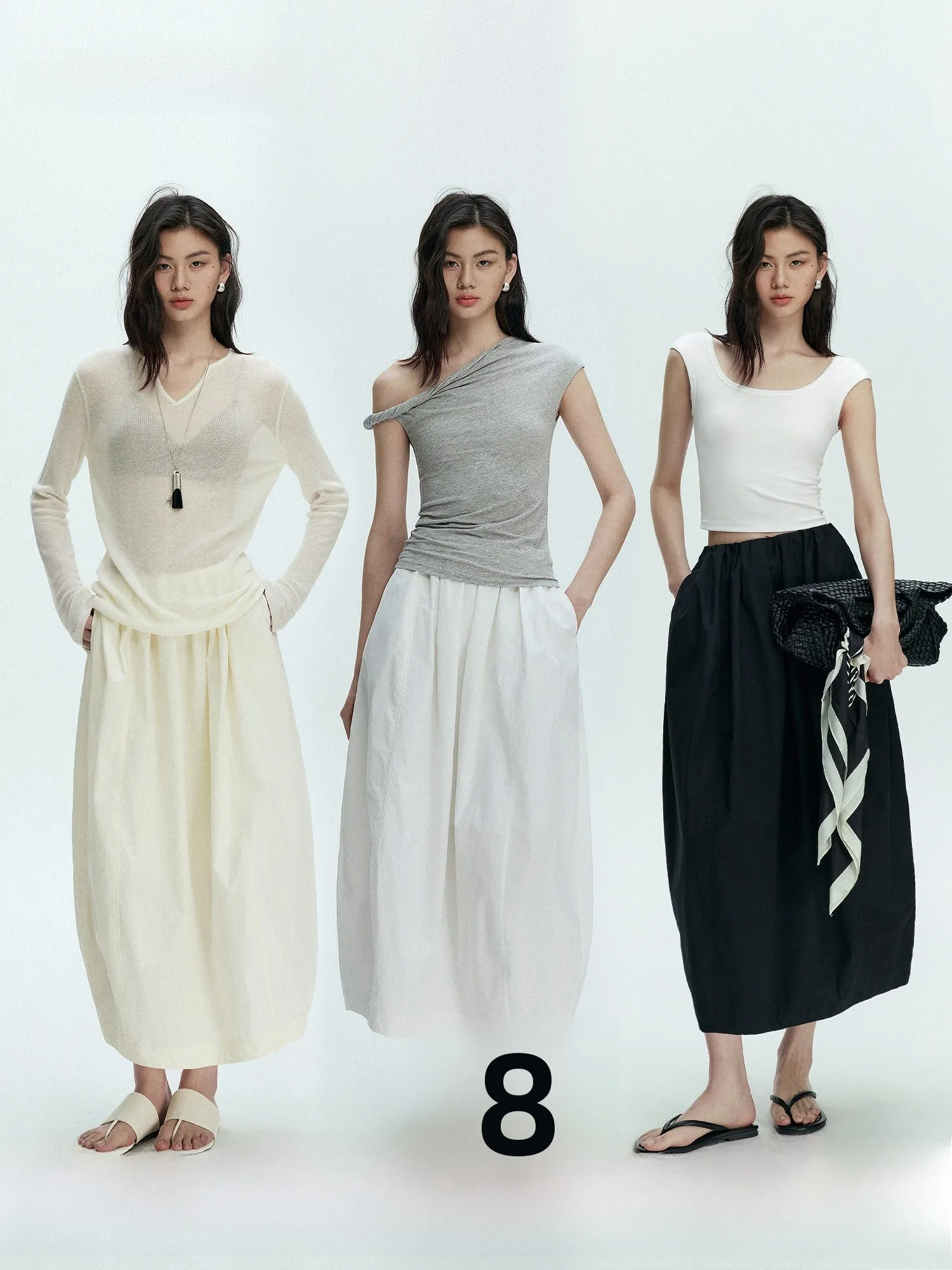 Bymolycho Early Spring Pleated Flower Bud Half Skirt Women's Elastic Waist Loose Silken Split Back Half Skirt Casual Style
Bymolycho Early Spring Pleated Flower Bud Half Skirt Women's Elastic Waist Loose Silken Split Back Half Skirt Casual Style