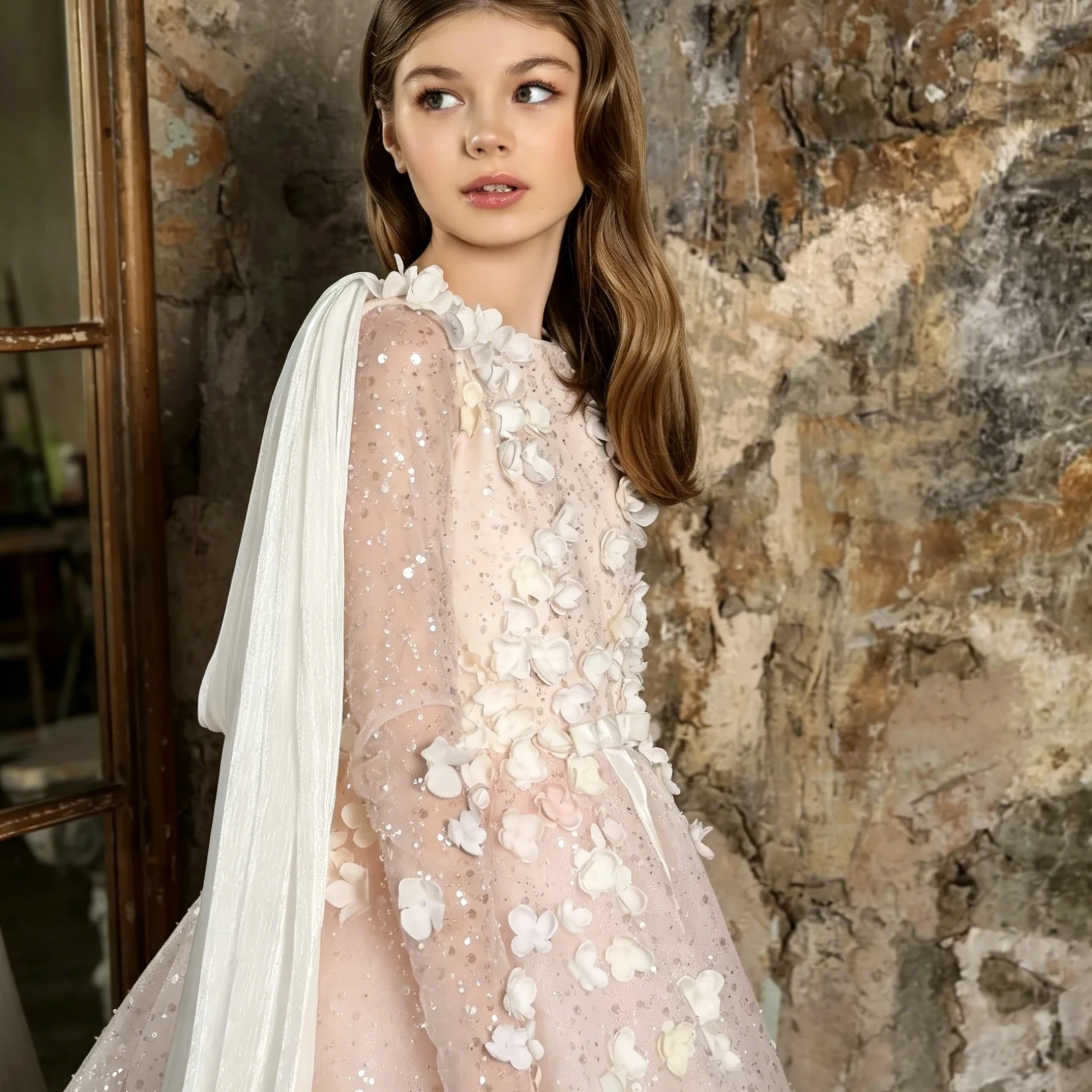 Customized Flower Girl Dress For Wedding Appliques Glitter Long Sleeve Elegant Kids Birthday Party First Communion Gown
Customized Flower Girl Dress For Wedding Appliques Glitter Long Sleeve Elegant Kids Birthday Party First Communion Gown
