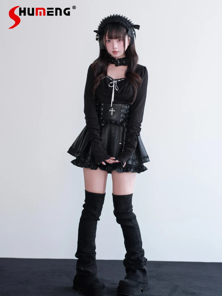 Spring and Autumn 2025 Gothic Skirt Set Japanese mine Mass-Produced Soft Girl Sweet Lolita Kawaii Long Sleeve Top Skirt Outfits
Spring and Autumn 2025 Gothic Skirt Set Japanese mine Mass-Produced Soft Girl Sweet Lolita Kawaii Long Sleeve Top Skirt Outfits