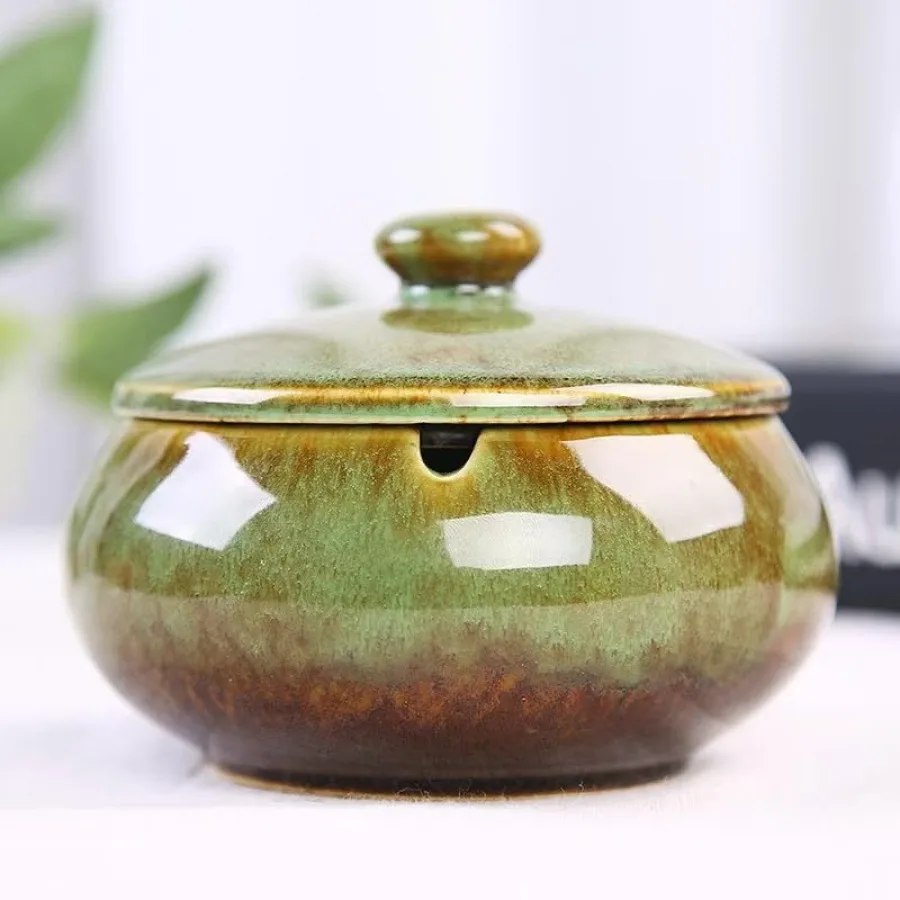 Handmade Ceramic Ashtray with Lids, Windproof Cigarette Ashtray Smokeless for Indoor or Outdoor, Ash Holder for Patio Desktop O
Handmade Ceramic Ashtray with Lids, Windproof Cigarette Ashtray Smokeless for Indoor or Outdoor, Ash Holder for Patio Desktop O