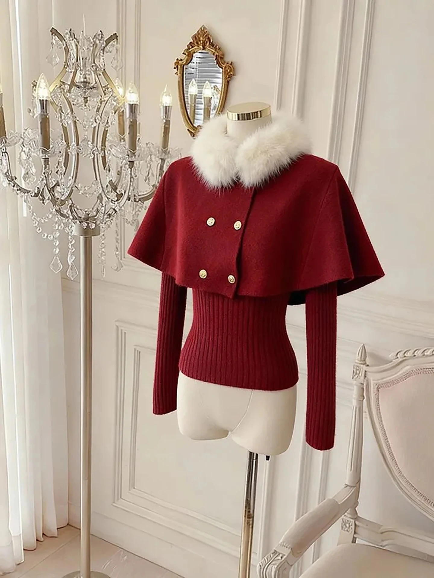 Korean Style Winter Knitted Sweater Women's New Year's Fashion Coat with Fur Collar Base Layer Slim Fit High Waist Top
Korean Style Winter Knitted Sweater Women's New Year's Fashion Coat with Fur Collar Base Layer Slim Fit High Waist Top