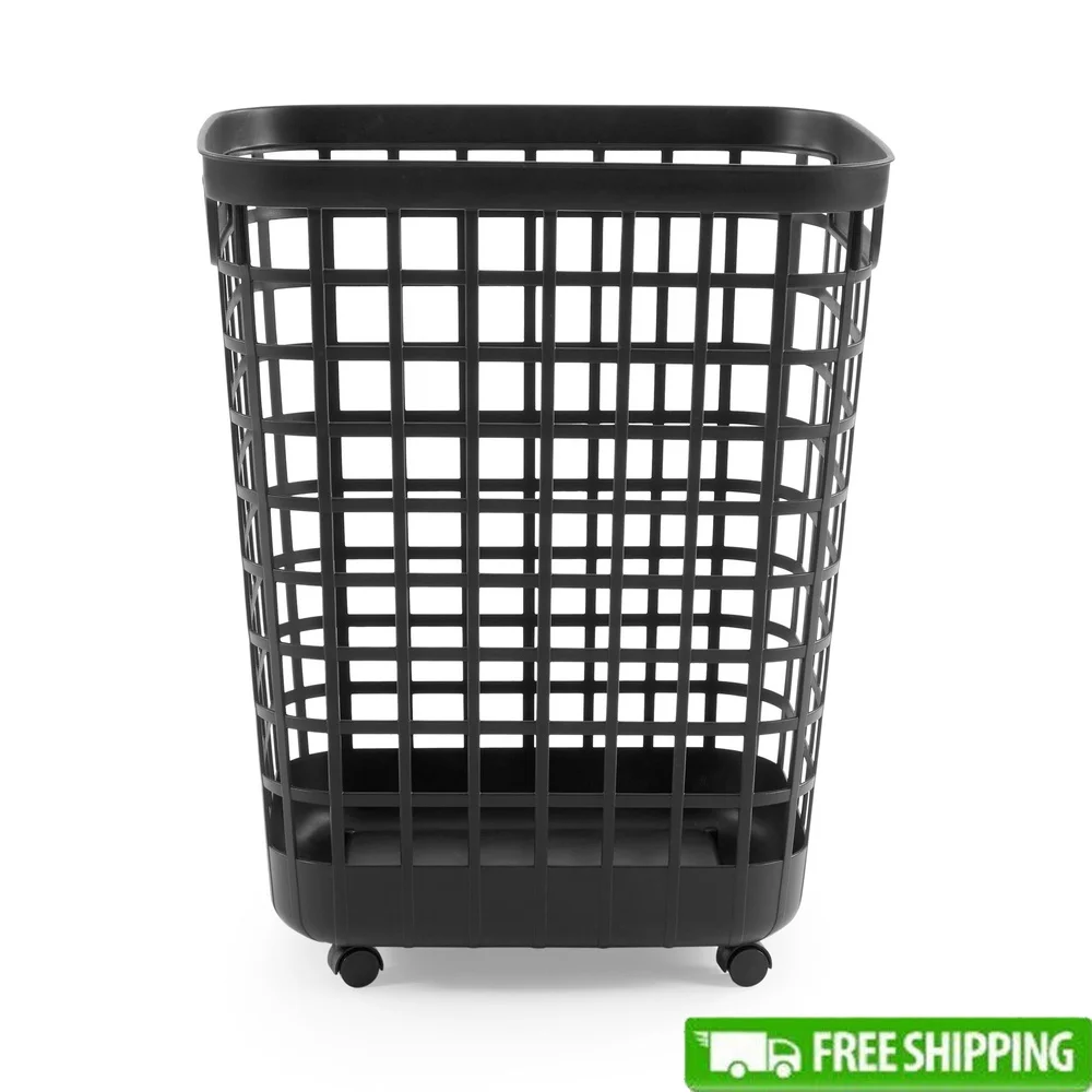 Lightweight Rolling Laundry Hamper 2.6 Bushel Plastic Storage Basket with Open-Top Ventilated Design Easy Access and Cleaning
Lightweight Rolling Laundry Hamper 2.6 Bushel Plastic Storage Basket with Open-Top Ventilated Design Easy Access and Cleaning