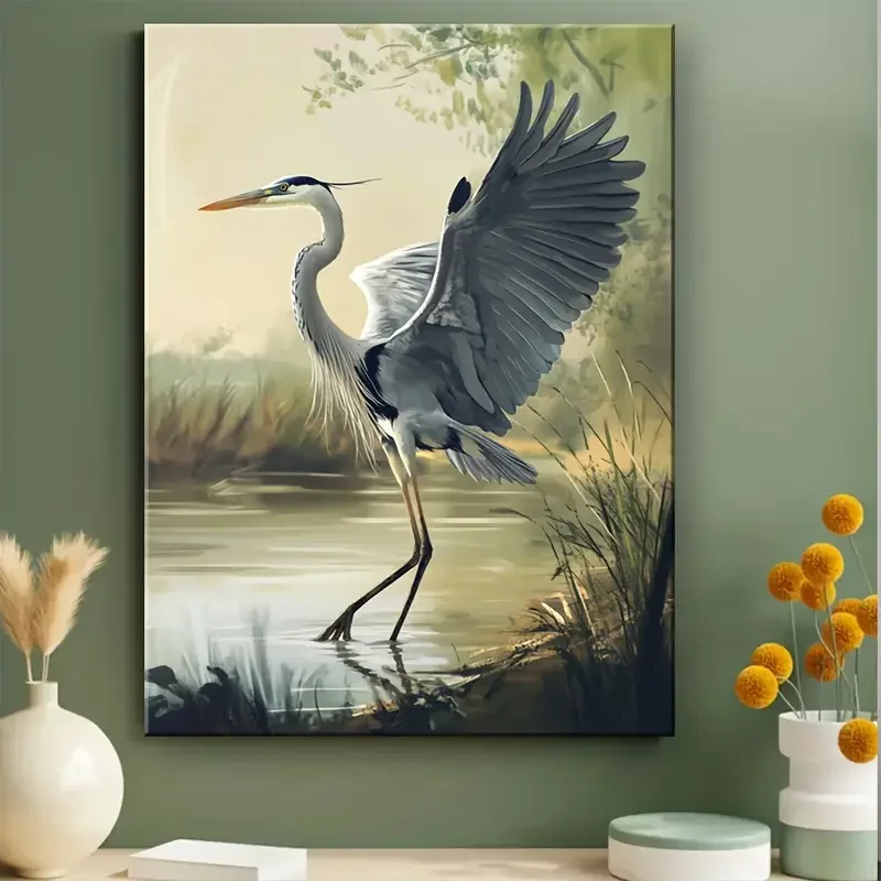 Elegant Great Blue Heron Canvas Painting with No Frame - Detailed Illustrations for Home And Living Room Decor Wall Art, Per
Elegant Great Blue Heron Canvas Painting with No Frame - Detailed Illustrations for Home And Living Room Decor Wall Art, Per
