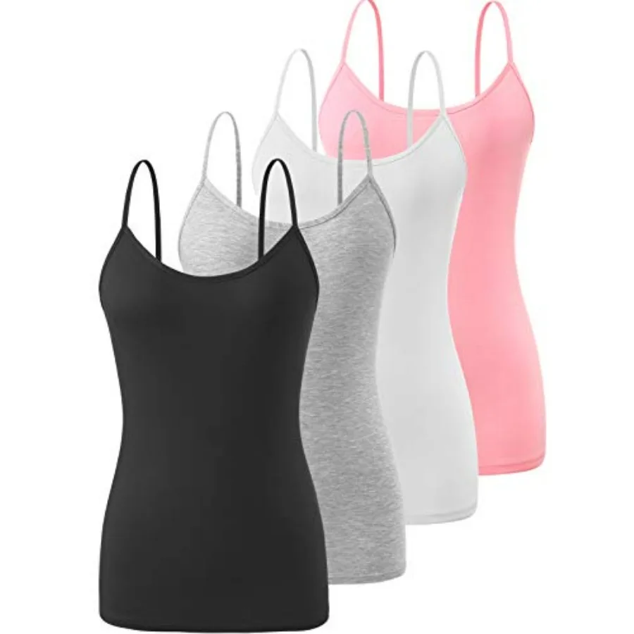 Air Curvey 4 Pack Camisole Tops for Women Basic Undershirt Tanks Adjustable Spaghetti Straps Camis Seamless Soft Layering Top
Air Curvey 4 Pack Camisole Tops for Women Basic Undershirt Tanks Adjustable Spaghetti Straps Camis Seamless Soft Layering Top