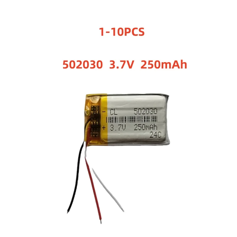 502030 3.7V 250mAh Small Size Lipo Rechargeable Battery Lithium Polymer For MP3 Bluetooth MID headset headphone video pen
502030 3.7V 250mAh Small Size Lipo Rechargeable Battery Lithium Polymer For MP3 Bluetooth MID headset headphone video pen
