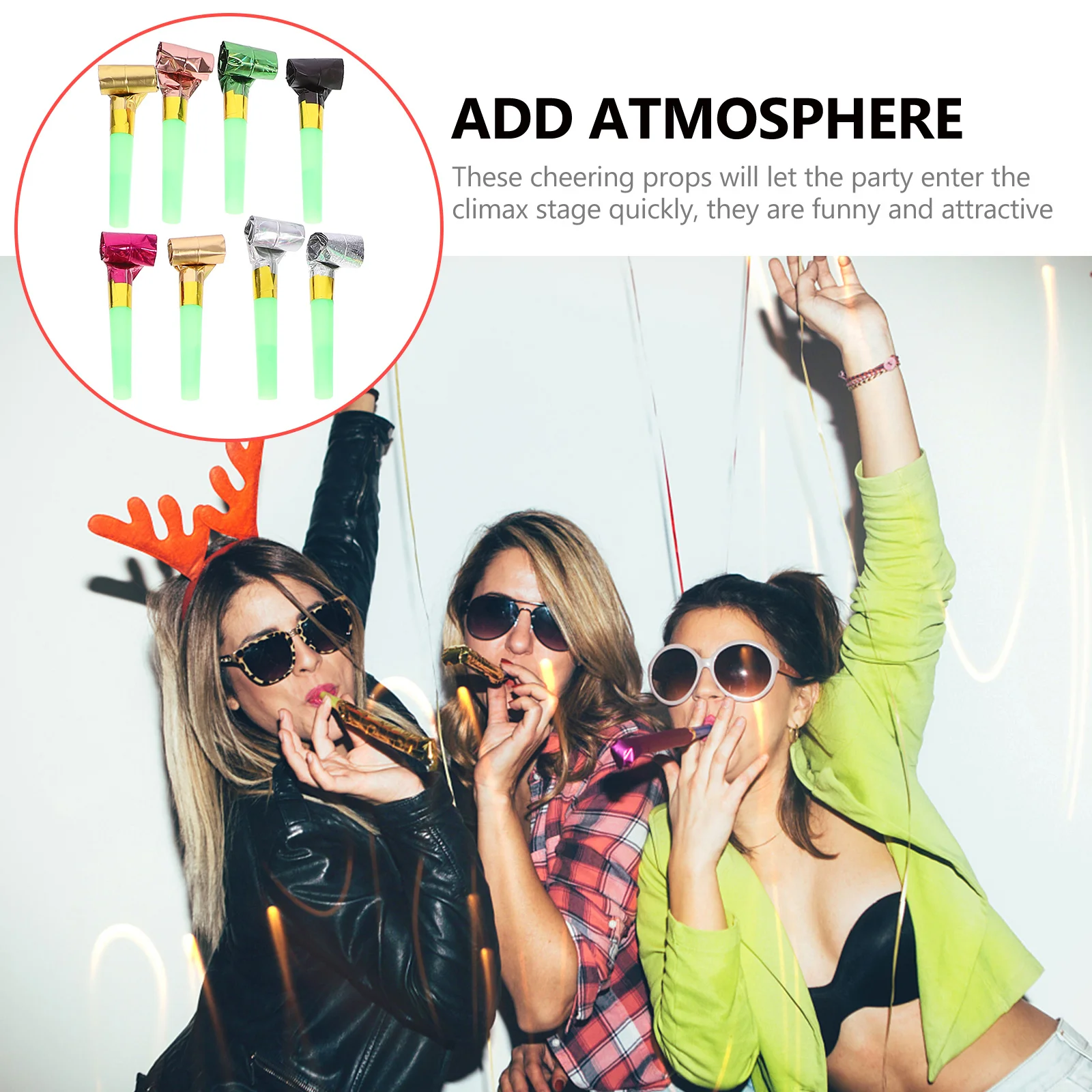 100Pcs Durable Party Noisemakers Blowers Whistles Add Fun to Your Festival Parties Party Blower Blow Horn Noisemakers
100Pcs Durable Party Noisemakers Blowers Whistles Add Fun to Your Festival Parties Party Blower Blow Horn Noisemakers