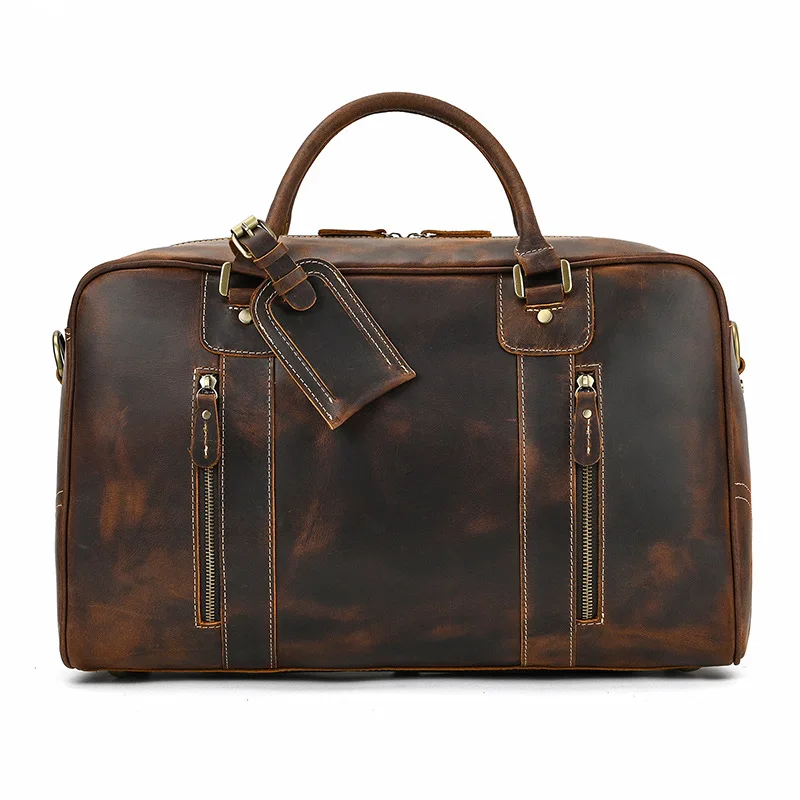 New Crazy Horse Leather Men's Travel Bag First Layer Cowhide Portable Large Capacity Luggage Bag European and American Casual Cr
New Crazy Horse Leather Men's Travel Bag First Layer Cowhide Portable Large Capacity Luggage Bag European and American Casual Cr