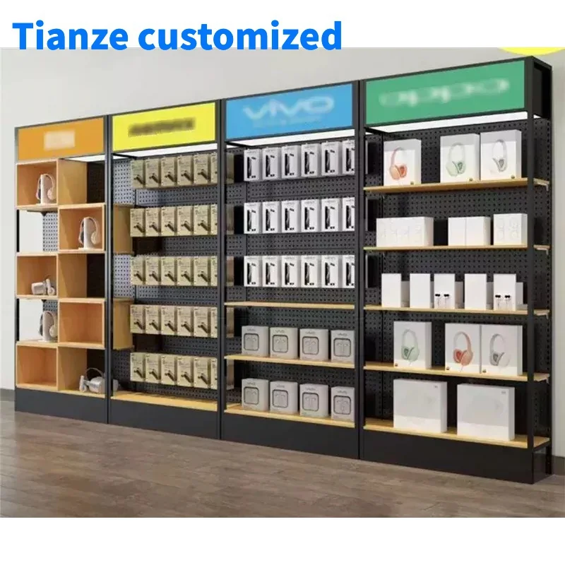 (customized)Metal Mobile Phone Accessories Racks 3C Products Display Shelf Wall Wooden Cell Phone Accessories Display Stand
(customized)Metal Mobile Phone Accessories Racks 3C Products Display Shelf Wall Wooden Cell Phone Accessories Display Stand