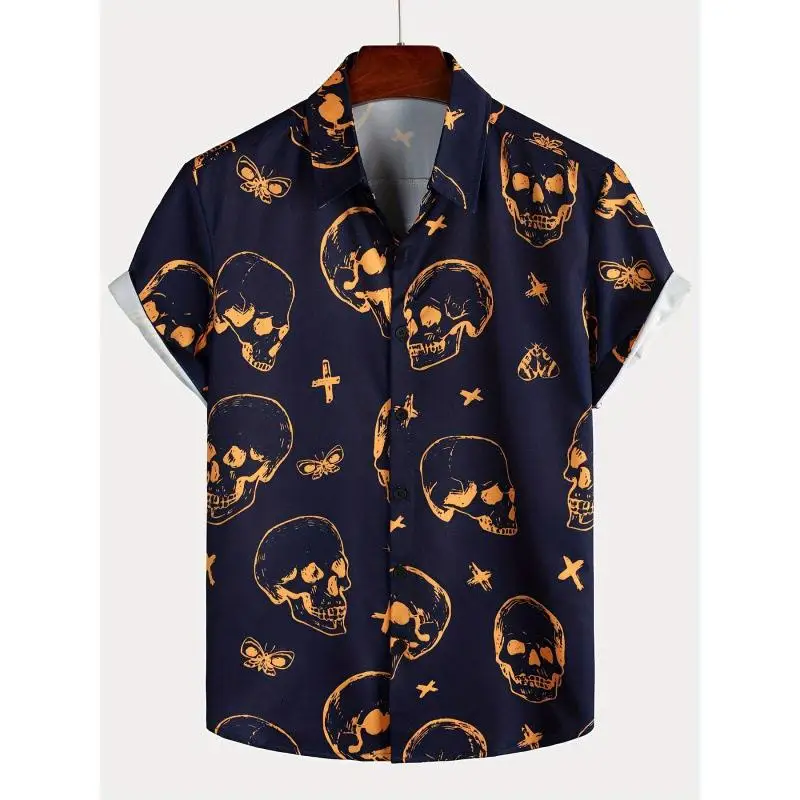 Halloween Printed Men's Shirt Ultra Slim Fit Button up PU Leather Short Sleeve CleanFit Collar Inner Wear Summer Unisex
Halloween Printed Men's Shirt Ultra Slim Fit Button up PU Leather Short Sleeve CleanFit Collar Inner Wear Summer Unisex