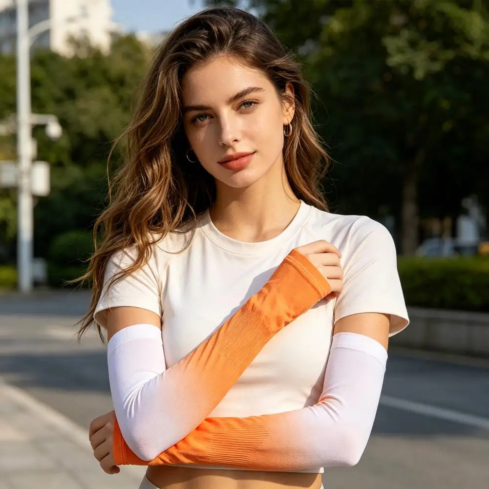 Sunblock Arm Covers Uv Protection Arm Sleeves with Thumb Hole Gradient Color Ice Silk Sun Protection Sleeves for Women Summer
Sunblock Arm Covers Uv Protection Arm Sleeves with Thumb Hole Gradient Color Ice Silk Sun Protection Sleeves for Women Summer