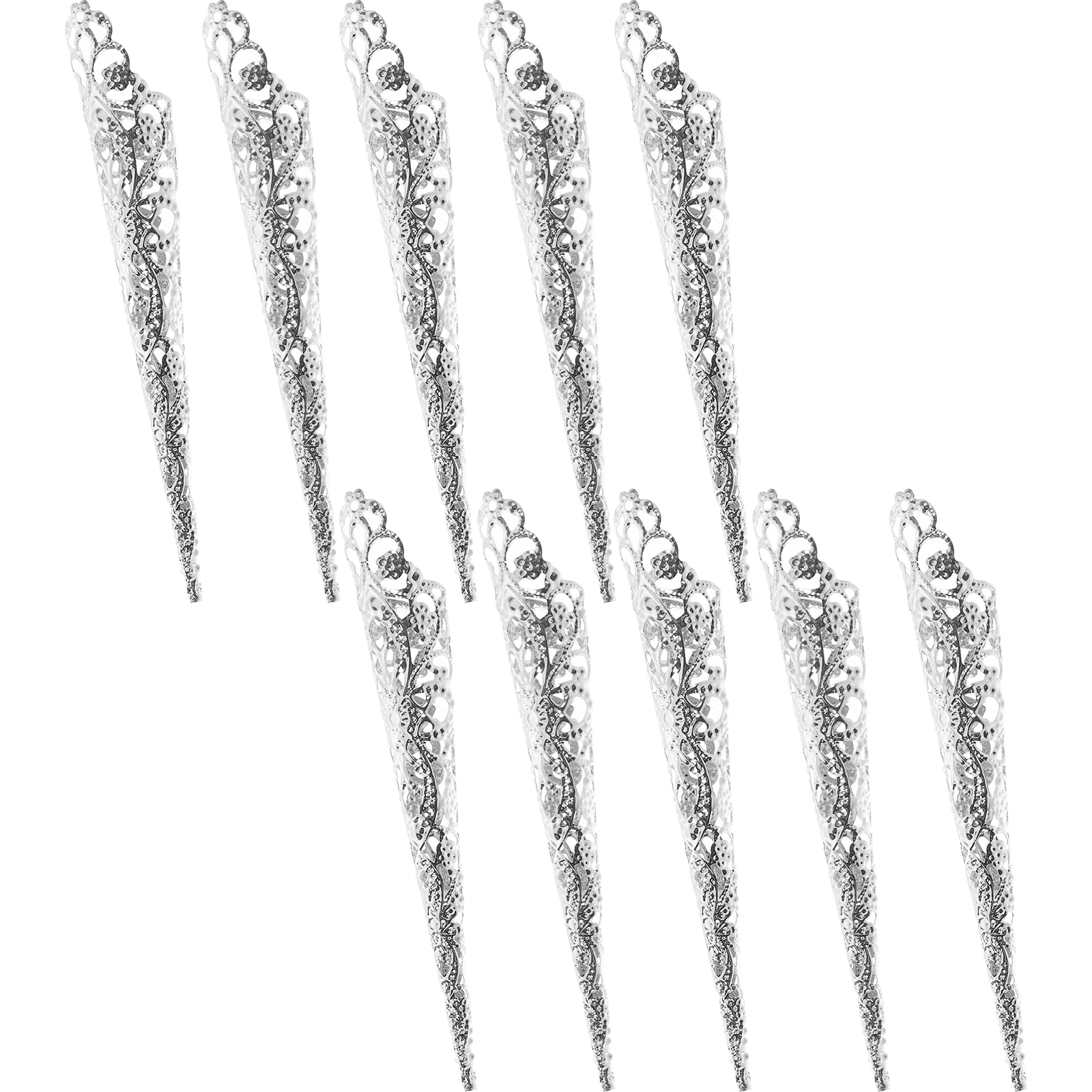 10 Pcs Long Nail Fingers Decorative Claws Vintage Iron Tips Costume Fingernail Rings Party Accessories Women Jewelry Fake Covers
10 Pcs Long Nail Fingers Decorative Claws Vintage Iron Tips Costume Fingernail Rings Party Accessories Women Jewelry Fake Covers