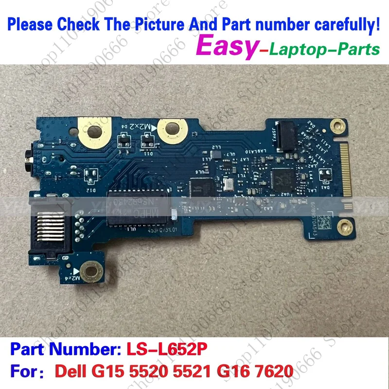 Notebook computer components New For Dell G15 5520 5521 G16 7620 Audio Board LS-L652P.
Notebook computer components New For Dell G15 5520 5521 G16 7620 Audio Board LS-L652P.