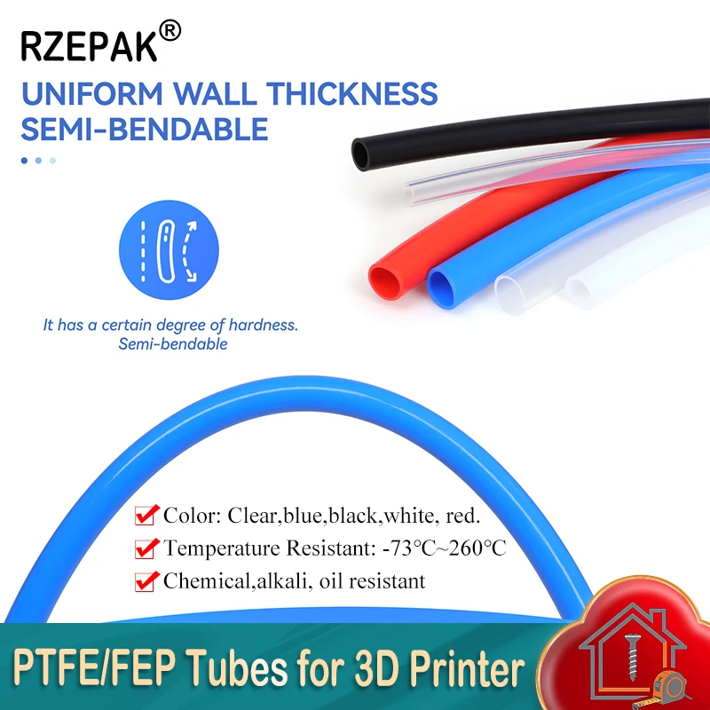 Rigid PTFE FEP Tubes 600V 3KV ID 1 2 2.5 3 4 5 6 7 8 10mm High Temperature Resistant F46 Hard Pipe For 3D Printer Accessories
Rigid PTFE FEP Tubes 600V 3KV ID 1 2 2.5 3 4 5 6 7 8 10mm High Temperature Resistant F46 Hard Pipe For 3D Printer Accessories