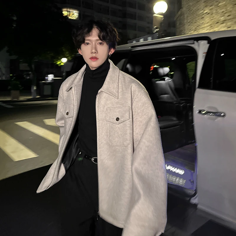 Men's Thiened Woolen Jaet Autumn Winter Casual Faion Outerwear Warm Winter Coat Polyester Fiber Long Sve Zipper Closure
Men's Thiened Woolen Jaet Autumn Winter Casual Faion Outerwear Warm Winter Coat Polyester Fiber Long Sve Zipper Closure