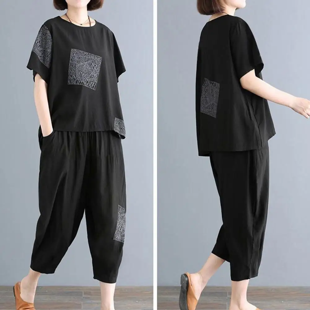 Women T-Shirt Pants Suit Short Sleeves Ladies T-Shirt Pants Suit Girls Tee Sweatshirt Top Cropped Harem Trousers Kit
Women T-Shirt Pants Suit Short Sleeves Ladies T-Shirt Pants Suit Girls Tee Sweatshirt Top Cropped Harem Trousers Kit
