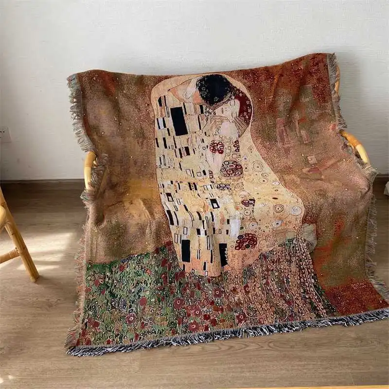 Klimt kiss retro decorative blanket single sofa towel art oil painting blanket cover cloth towel sofa covers for living room
Klimt kiss retro decorative blanket single sofa towel art oil painting blanket cover cloth towel sofa covers for living room