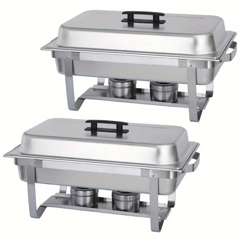 2 Pack 8 QT Stainless Steel Chafer Chafing Dish Sets Catering Food Warmer
2 Pack 8 QT Stainless Steel Chafer Chafing Dish Sets Catering Food Warmer