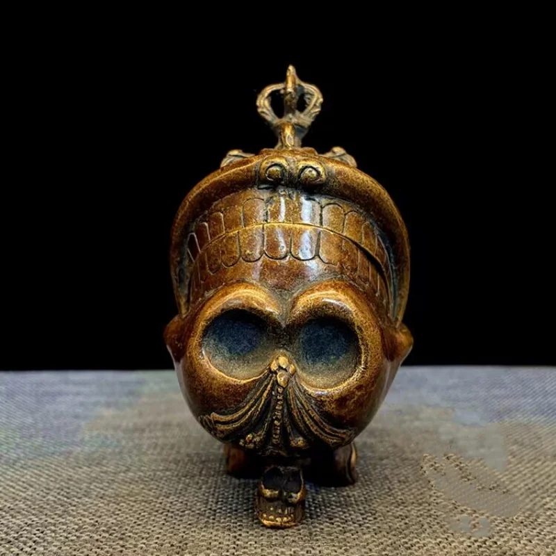 5" Old Tibet Temple Nepal Skull Vajra Scripture Sutra Bowl Kapala Skull Cup
5" Old Tibet Temple Nepal Skull Vajra Scripture Sutra Bowl Kapala Skull Cup